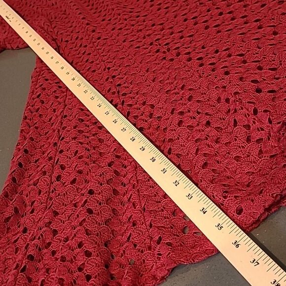 Rabbit Rabbit Rabbit Designs sz 10 burgundy red poly lace dress NWT - Picture 5 of 11